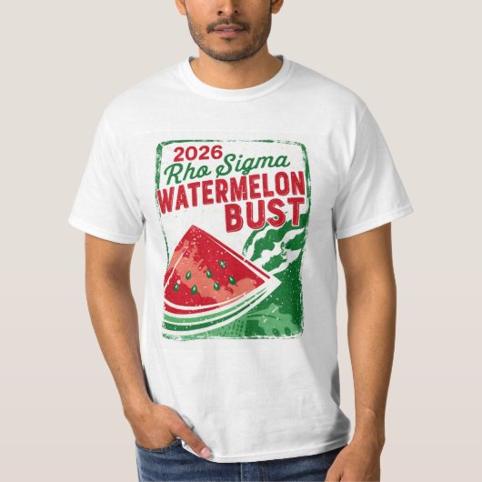 2026 Watermeloen Borstbeeld T-shirt (Voorkant)