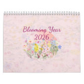 2026 Waterverf Bloemkalender Kalender (Hoes)