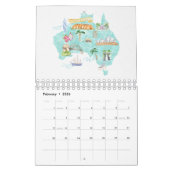 2026 Waterverf Landen in de Wereldkaarten Reizen Kalender (Feb 2026)