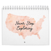 2026 Waterverf Landen in de Wereldkaarten Reizen Kalender (Hoes)