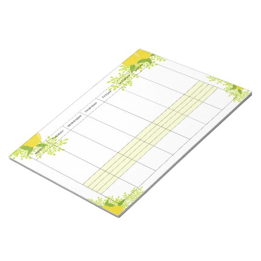 2026 weekly planner lemon  notitieblok (Schuin)