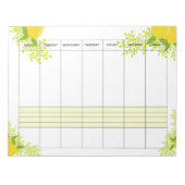2026 weekly planner lemon  notitieblok (Voorkant)