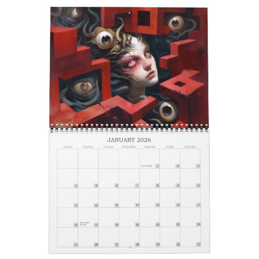 2026 Weird Visions Surreal Horror Kalender (Jan 2026)