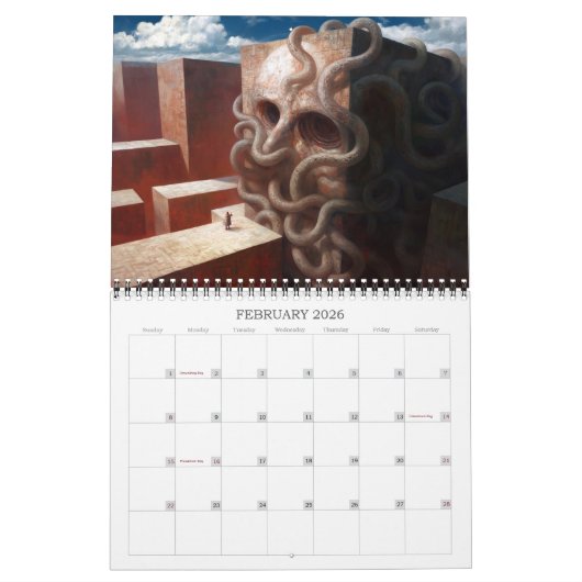 2026 Weird Visions Surreal Horror Kalender (Feb 2026)