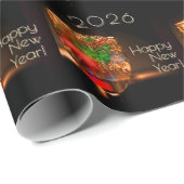 2026 wensen met vuurwerk en bubbels cadeaupapier (Rol Hoek)