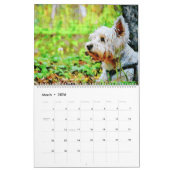 2026 West Highland Terrier Dogs Westie Lover Gift Kalender (Mar 2026)