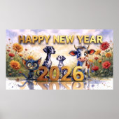 2026 Whimsical Dierenprint/Samsung Frame TV-kunst Poster (Voorkant)