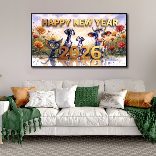 2026 Whimsical Dierenprint/Samsung Frame TV-kunst Poster