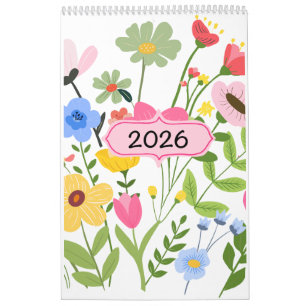 2026 Whimsical Floral Illustrations Kalender