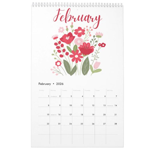 2026 Whimsical Floral Illustrations Kalender (Feb 2026)