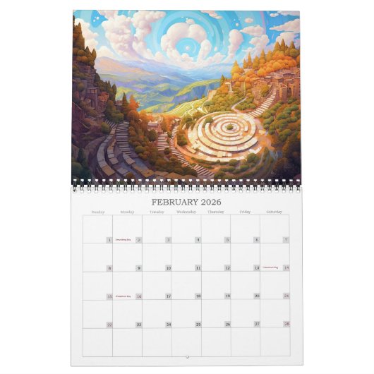 2026 Whimsical Landscapes 3 Kalender (Feb 2026)