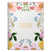 2026 Whimsical Wildflowers notitieboek (Voorkant)