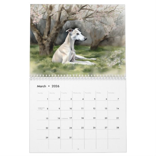 2026 Whippets Kalender (Mar 2026)