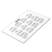 2026 White Calendar van Janz 11x8.5-laptop Notitieblok (Schuin)