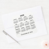 2026 White Calendar van Janz Square Sticker (Envelop)