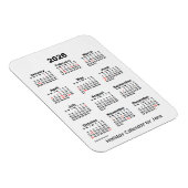 2026 White Holiday Calendar van Janz Magnet Magneet (Rechterzijde)