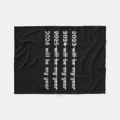 2026 Will Be My Year Crossed Out Funny New Year's  Fleece Deken (Voorkant (Horizontaal))