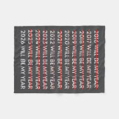 2026 Will Be My Year Funny Checklist  Fleece Deken (Voorkant (Horizontaal))