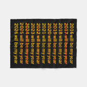 2026 Will Be My Year Funny Humor New Year Quote Fleece Deken (Voorkant (Horizontaal))