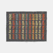 2026 Will Be My Year Funny Humor New Year Quote  Fleece Deken (Voorkant (Horizontaal))