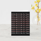 2026 Will Be My Year Funny New Year Quote Men Wome Kaart (Gele Bloem)
