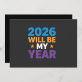 2026 Will Be My Year Inspirational New Beginnings Kaart (Voorkant / Achterkant)
