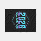 2026 Will Be My Year Motivational Sitive Mindset Q Fleece Deken (Voorkant (Horizontaal))