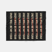 2026 Will Be My Year New Years Eve Resolution List Fleece Deken (Voorkant (Horizontaal))