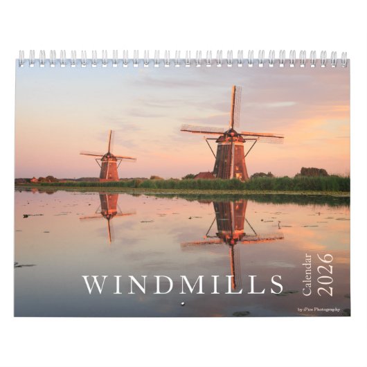 2026 windmills photography in the Netherlands  Kalender (Hoes)