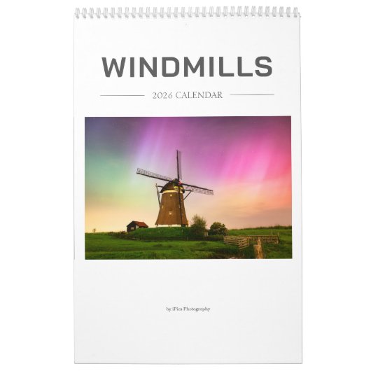 2026 Windmolens fotografie Kalender (Hoes)