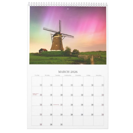 2026 Windmolens fotografie Kalender (Mar 2026)
