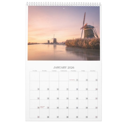 2026 Windmolens fotografie Kalender (Jan 2026)