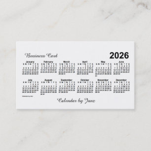 2026 Witte Agenda van Janz Visitekaartje