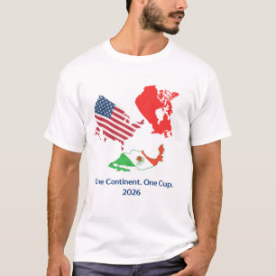 2026 WK kaartontwerp: VS, Canada, Mexico T-shirt