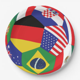 2026 WK Papieren Borden 9 Inch | Internationaal Bordje