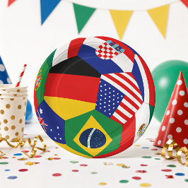 2026 WK Papieren Borden 9 Inch | Internationaal Bordje
