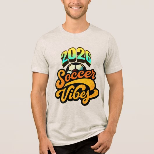2026 WK uniseks Tri-Blend Shirt (Voorkant)