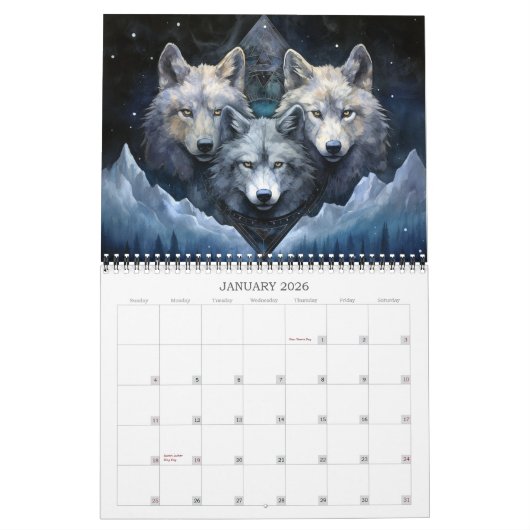 2026 Wolf Magic 2 Fantasy Art Kalender (Jan 2026)