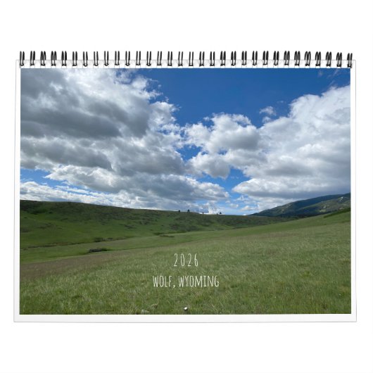 2026 Wolf, Wyoming Scenery Kalender (Hoes)