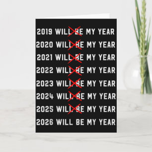 2026 Wordt Mijn Jaar Grappige Vintage Humor Quote Kaart