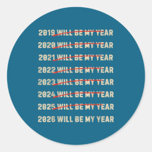 2026 wordt mijn jaar oud en nieuw lijst met voorne ronde sticker