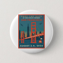 2026 WSC 40 Commemorative Knop Ronde Button 5,7 Cm