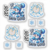 2026 Year Blue Up to Snow Good  Sticker (Voorkant)