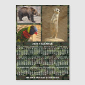 2026 Year Calendar Camouflage Add 3 Custom Photos Magnetische Uitnodiging (Voorkant)