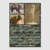 2026 Year Calendar Camouflage Add 3 Photos Magnet (Voorkant)