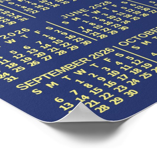 2026 Year Calendar Starry Night or Add Your Photo Poster (Hoek)