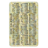 2026 Year Monthly Calendar Antique Map Large Print Magneet (Verticaal)