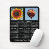2026 Year Monthly Calendar Black Custom 2 Photos Muismat (Met muis)