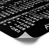 2026 Year Monthly Calendar Black Custom 3 Photos Poster (Hoek)