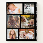 2026 Year Monthly Calendar Black Custom 9 Photos Notitieboek (Achterkant)